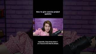 How to give concise project updates