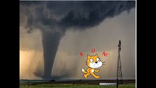How to make a tornado cat game on scratch