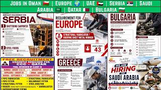 Multiple free jobs in Oman, Europe, Dubai UAE, Serbia, Saudi Arabia, Qatar, Bulgaria