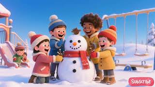 Kids Winter Wonderland - Smiling Snowflakes Animation ❄️