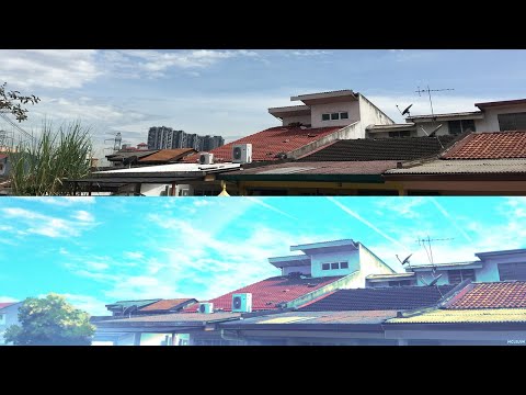 Photoshop Painting Anime Style Burning Sunset Youtube