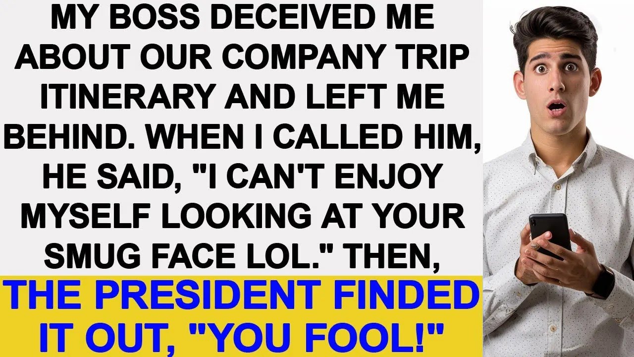 My boss 'I can't enjoy myself looking at your smug face' Then, the president shouted, 'You fool