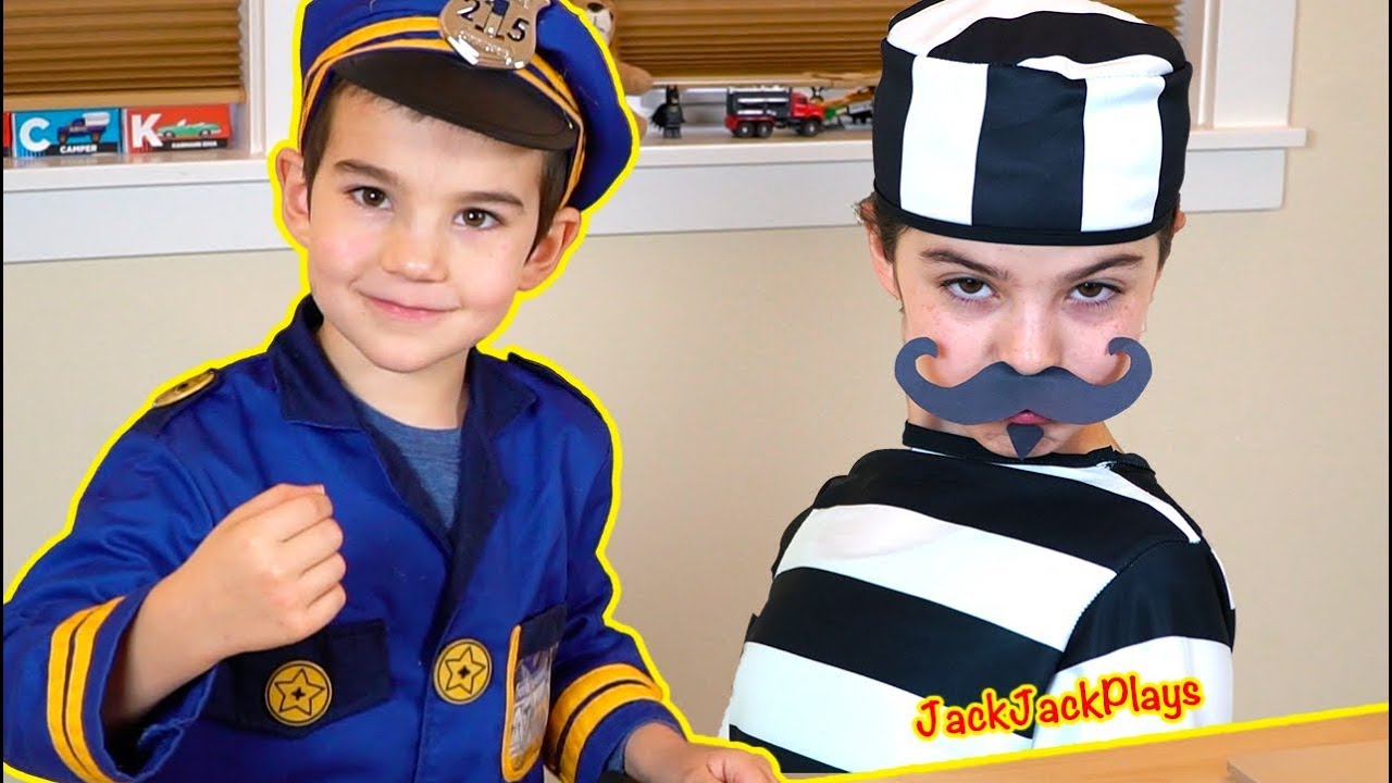 Costume Pretend Play With Toys Police Robber And Candy Scientist costume-pretend-play-with-toys-police-robber-and-candy-scientist