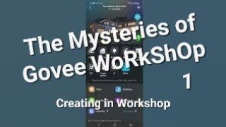 The Mysteries of Govee WoRkShOp 1
