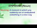 Epiphany Meaning