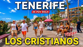 LOS CRISTIANOS 🇪🇸 Is This the BEST Area in TENERIFE? Walking Tour 4K