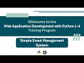 Part-1: Simple Event Management System Project using Django | Django Tutorial