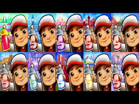 10 RANDOM SUBWAY SURFERS MAPS COMPARED : UNLOCKING CREWMATE TRICKY