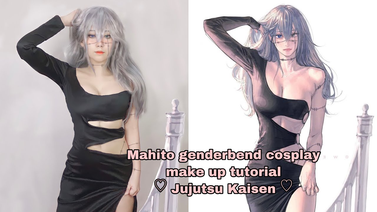♡ Mahito genderbend Cosplay makeup tutorial ♡ /jujutsu kaisen