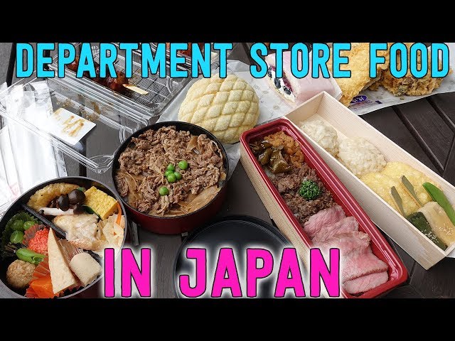 FEASTING at Japanese DEPARTMENT STORE Mitsukoshi in Tokyo Japan class=