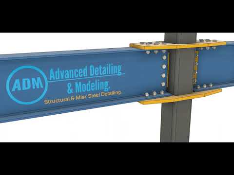 ADVANCE STEEL: Wide Flange to HSS Moment.