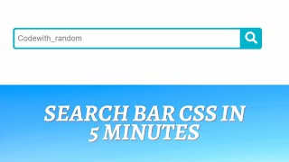 search bar in html and css 🔴 |Simple search bar html