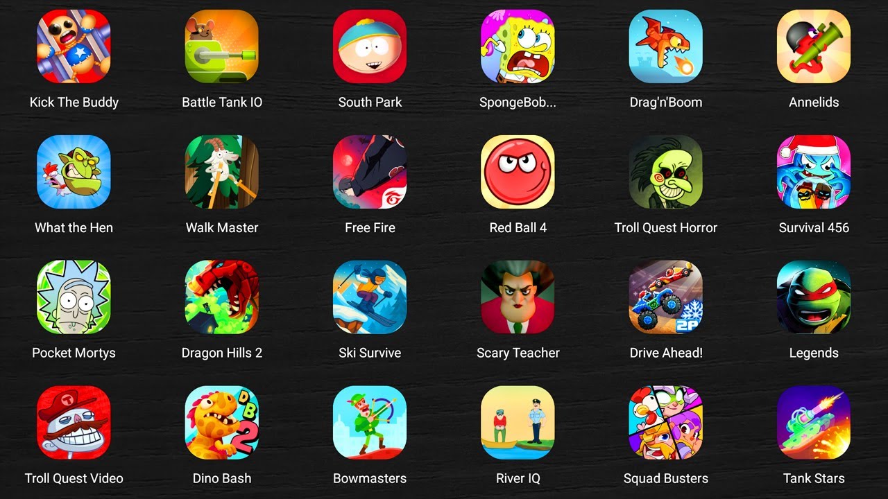 Roblox,Suzie's Daycare,The Baby in Yellow,Granny,Homescapes,Save The Fish,Head Ball 2,Tank Stars...