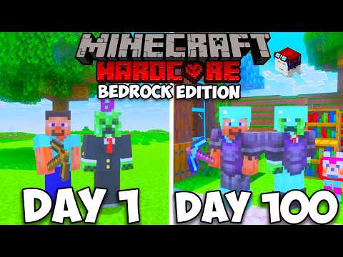 100 Days in Minecraft Bedrock Hardcore... Duos!
