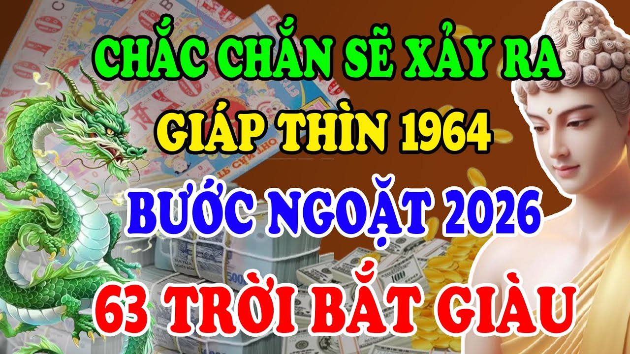 VÉN MÀN BÍ MẬT GIÁP THÌN 1964: 3 Bước Ngoặt Năm 2026 Giúp Đổi Đời Hậu Vận Phát Tài, Tiền Của Đầy Nhà