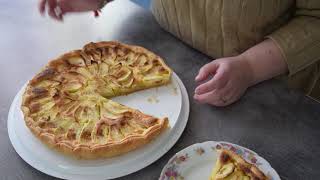 Une tarte amandine aux pommes