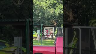Lamborghini parking only at Vineyards Campground and Cabins Lake Grapevine, Texas
