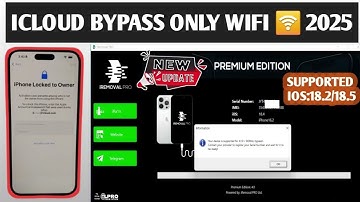 iRemoval PRO Premium Edition 4.0 A12+ iCloud Bypass Without Sim❌️ Ios:18.5 Iphone XR To 16 Pro Max