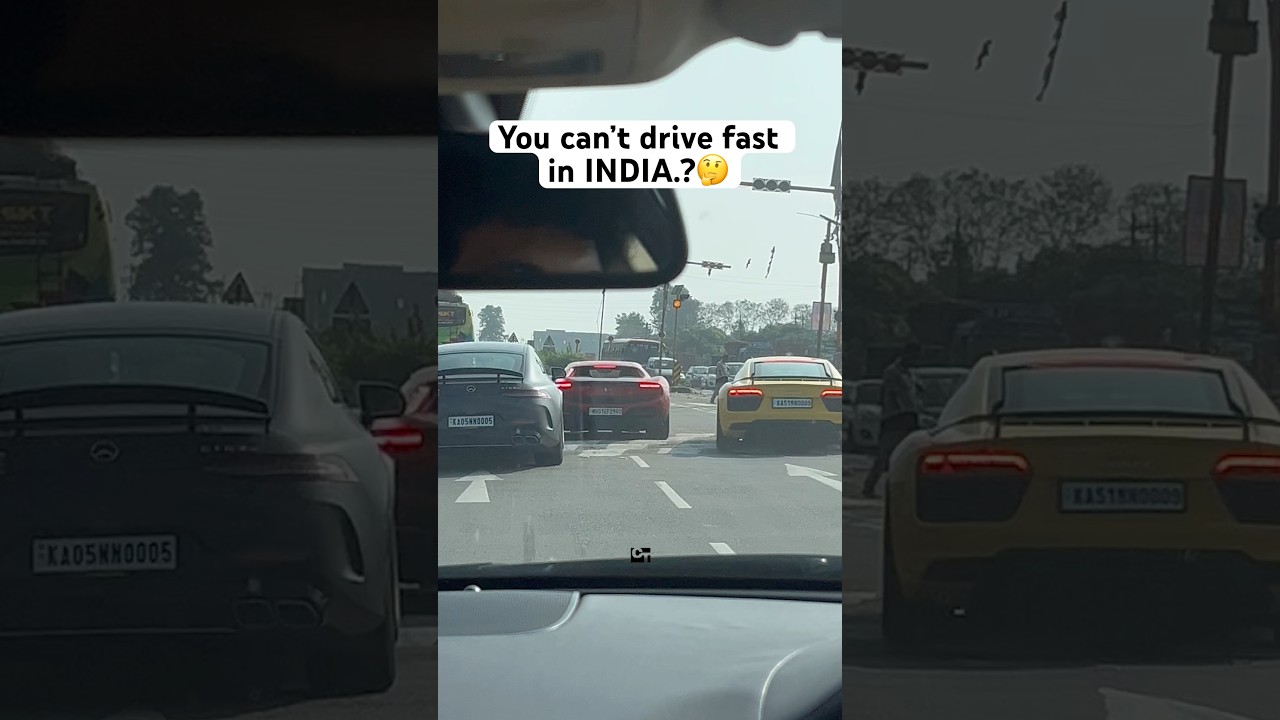 Ferrari 296, Audi R8, AMG Racing in Indian Highway