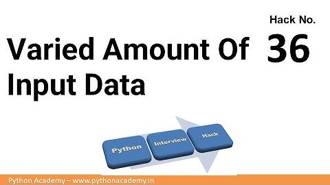 Varied Amount Of Input Data.