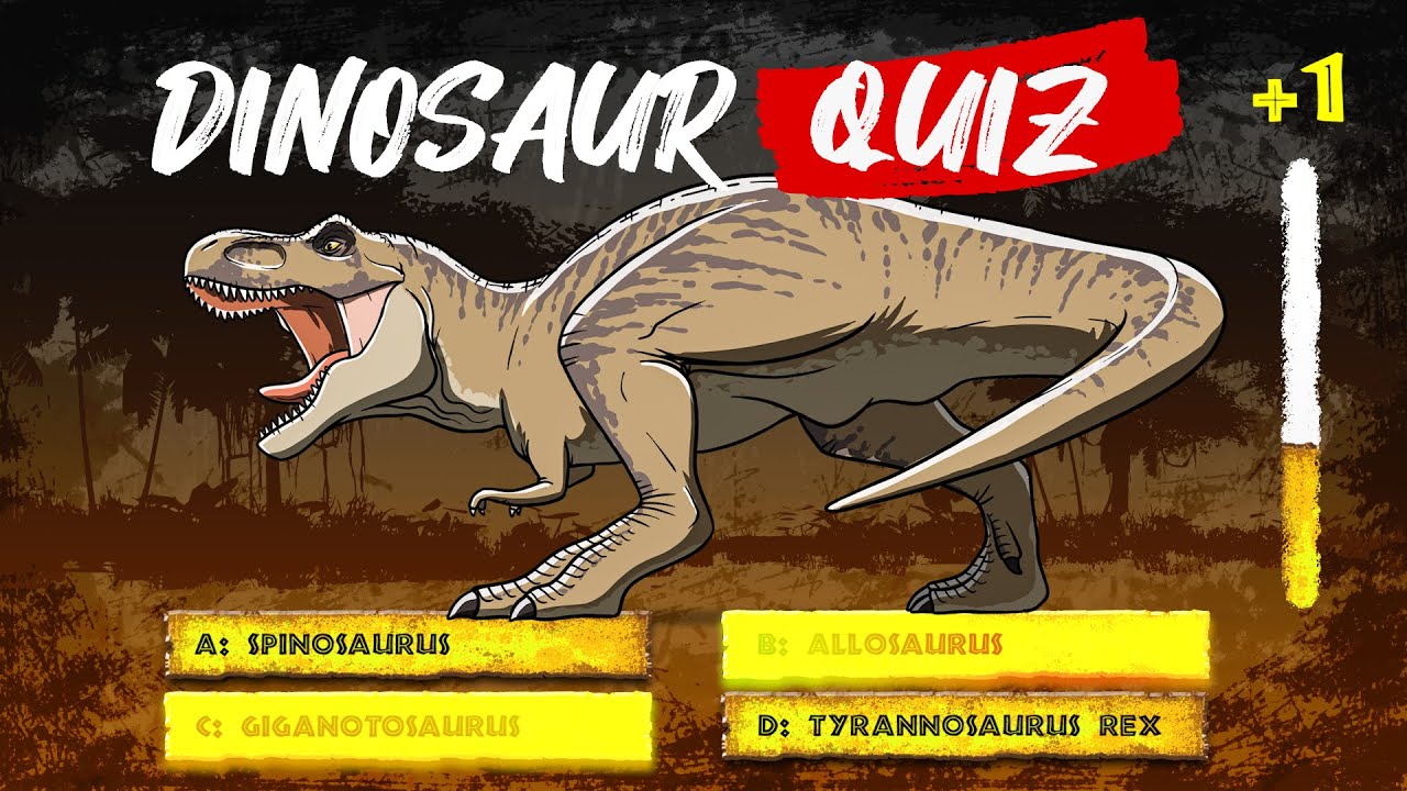 QUIZ with 10 MOST POPULAR DINOSAURS Guess the dinosaur Jurassic