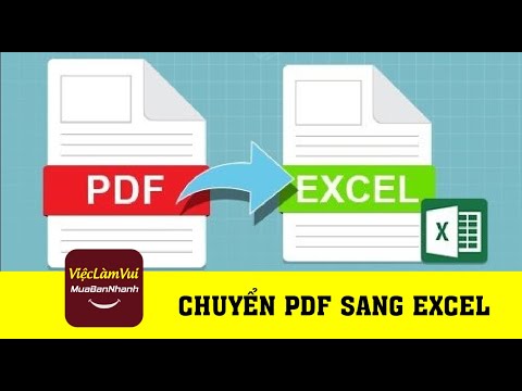 Làm thế nào để chuyển đổi PDF sang Excel Mẹo ViecLamVui