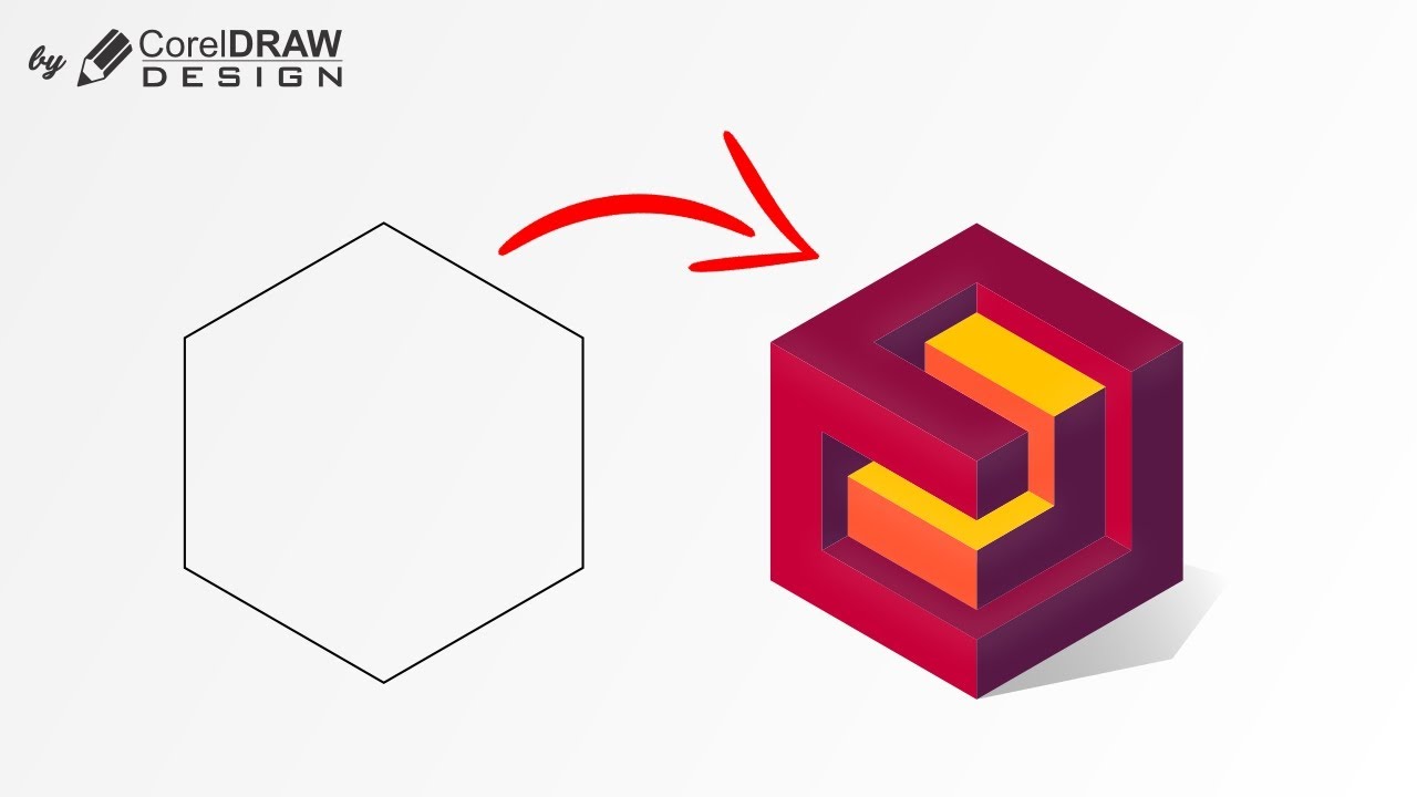 Coreldraw Design Tutorials 3D Cube From Hexagon Full Tutorial In 5 
