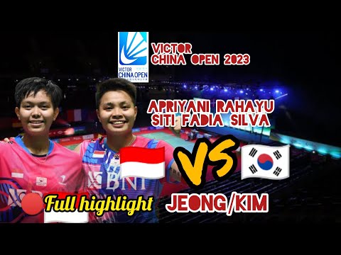 Apriyani rahayu/Siti fadia 🇮🇩 VS Jeong/Kim 🇰🇷 | China Open 2023