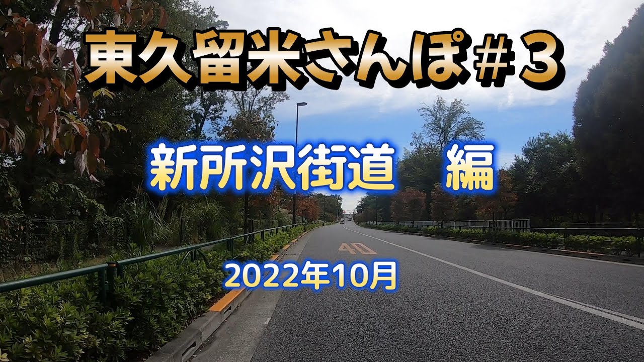 【東久留米の風景】東久留米さんぽ＃3　新所沢街道　【2022年10月】