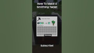 How To Make A Smithing Table In Minecraft!