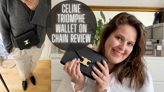 2022 CELINE Triomphe Wallet on Chain WOC Authentic Celine, Luxury