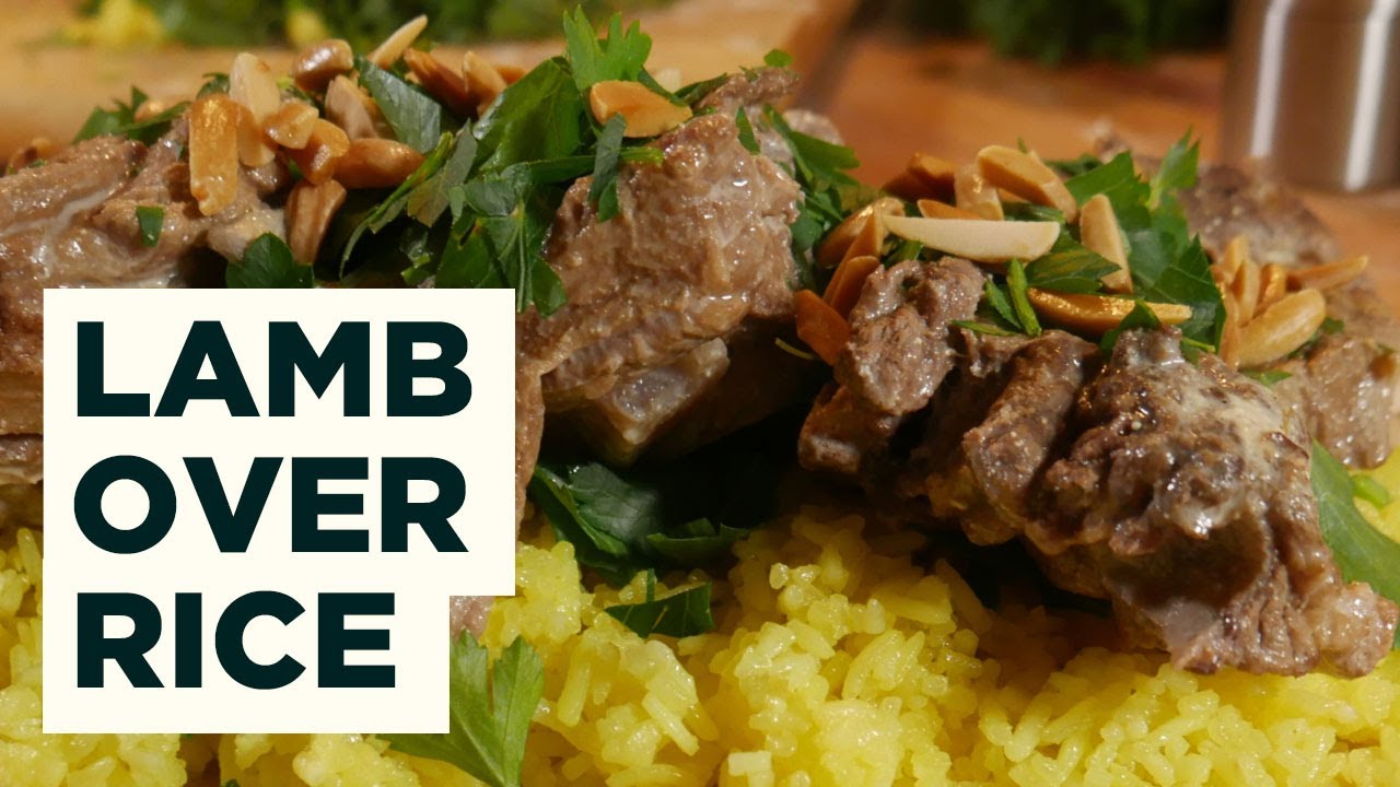 My First Time Cooking Lamb over Rice from Jordan Mansaf Recipe YouTube