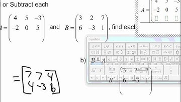 Algebra I and II: Adding and Subtracting Matrices
