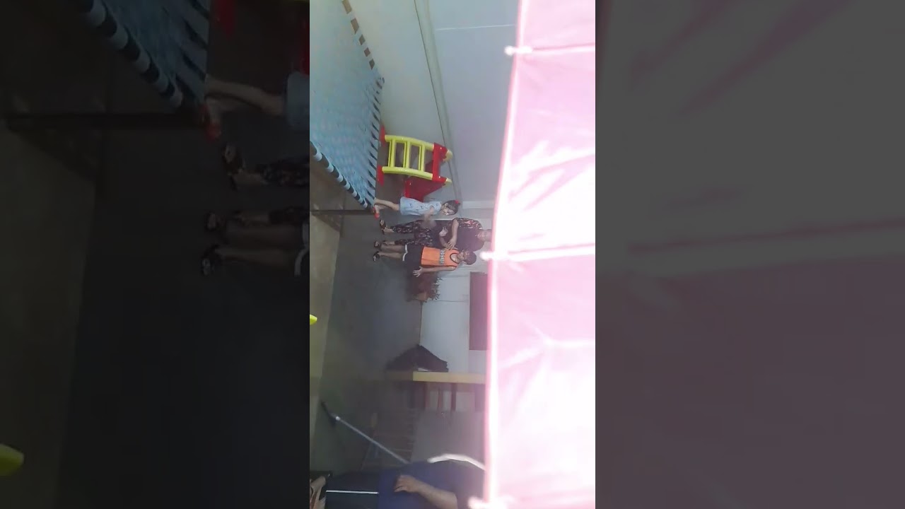 Enjoying rain with family 