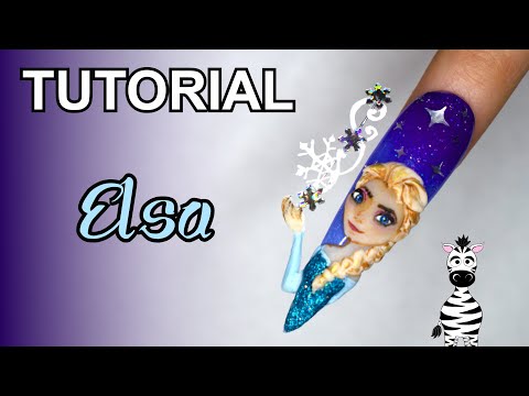 EXTREME 3D Elsa and Snowflakes Acrylic Nail Art Tutorial | Christmas 2020