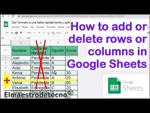 How to add or delete rows or columns in Google Sheets