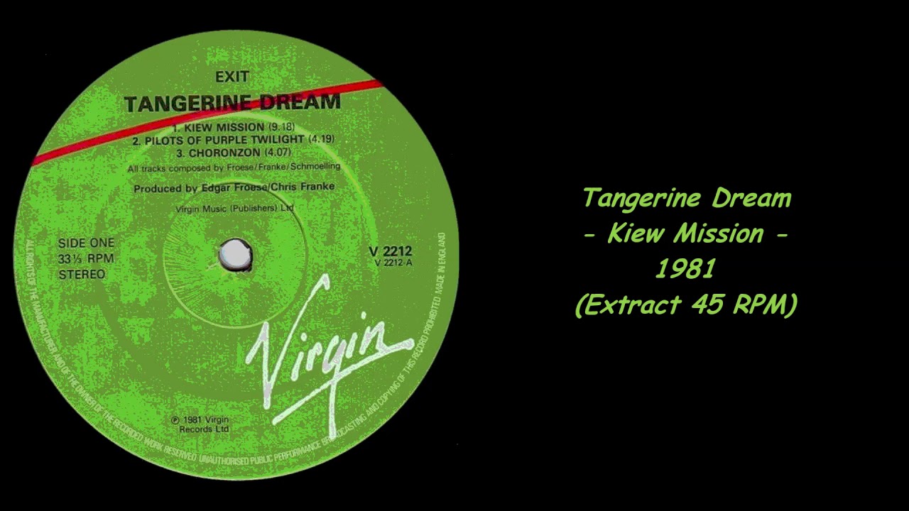 Tangerine Dream Kiew Mission 1981 (Extract 45 RPM) YouTube Music