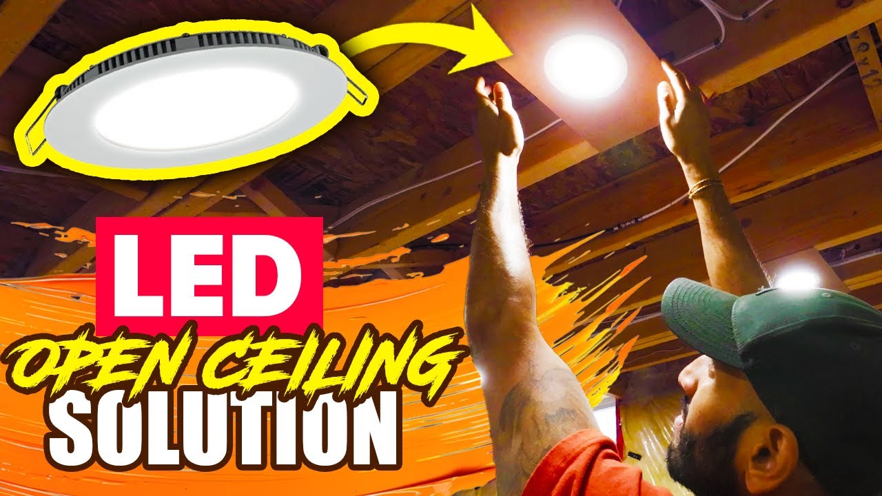 DIY Basement Lighting in Unfinished Ceilings