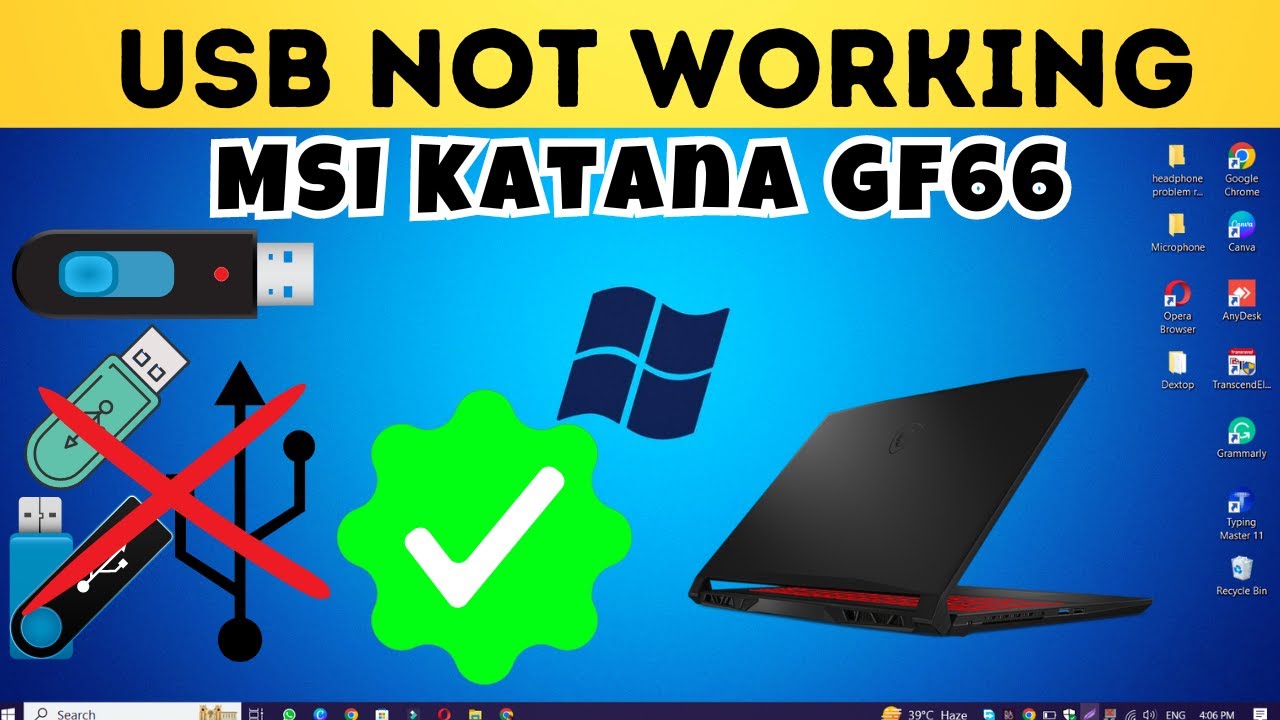How to Solve MSI Katana GF66 USB Not Working ISSUE - YouTube