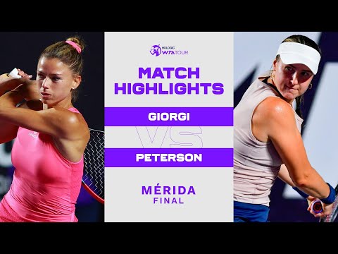 Camila Giorgi vs. Rebecca Peterson | 2023 Mérida Final | WTA Match Highlights