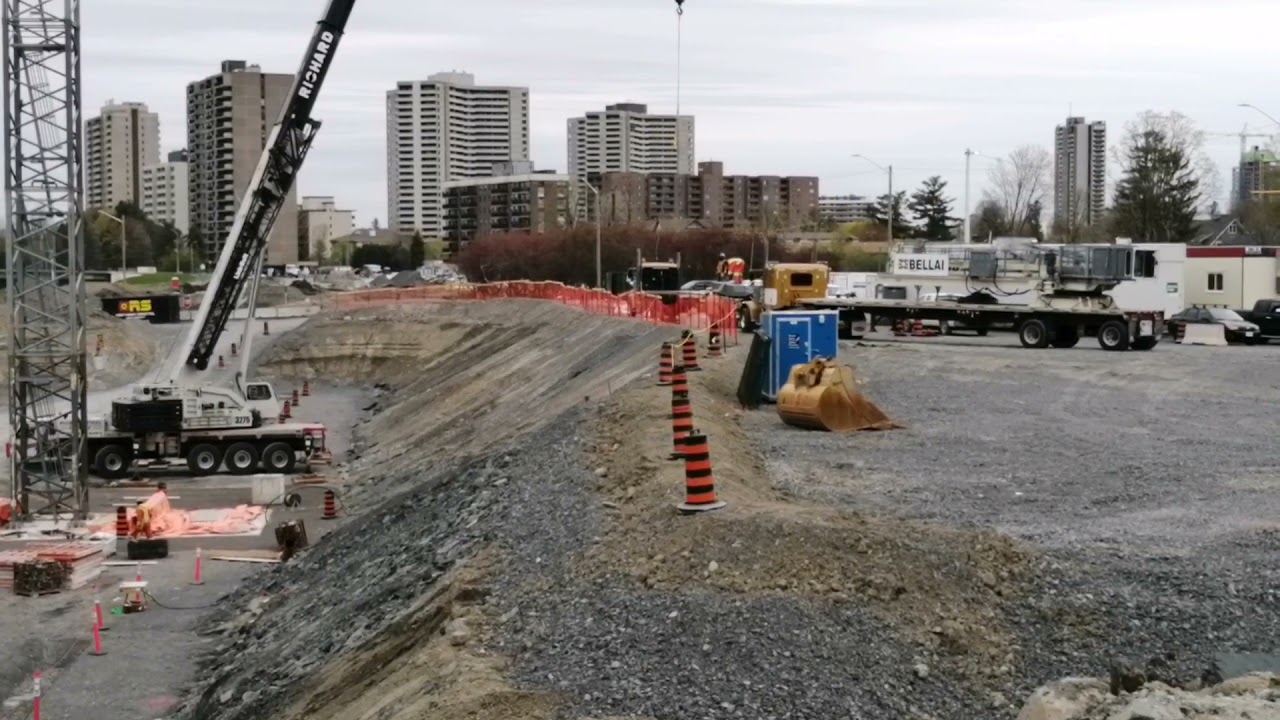 Stage 2 LRT Bellai Construction tower crane set up May 2021. Lincoln fields station.