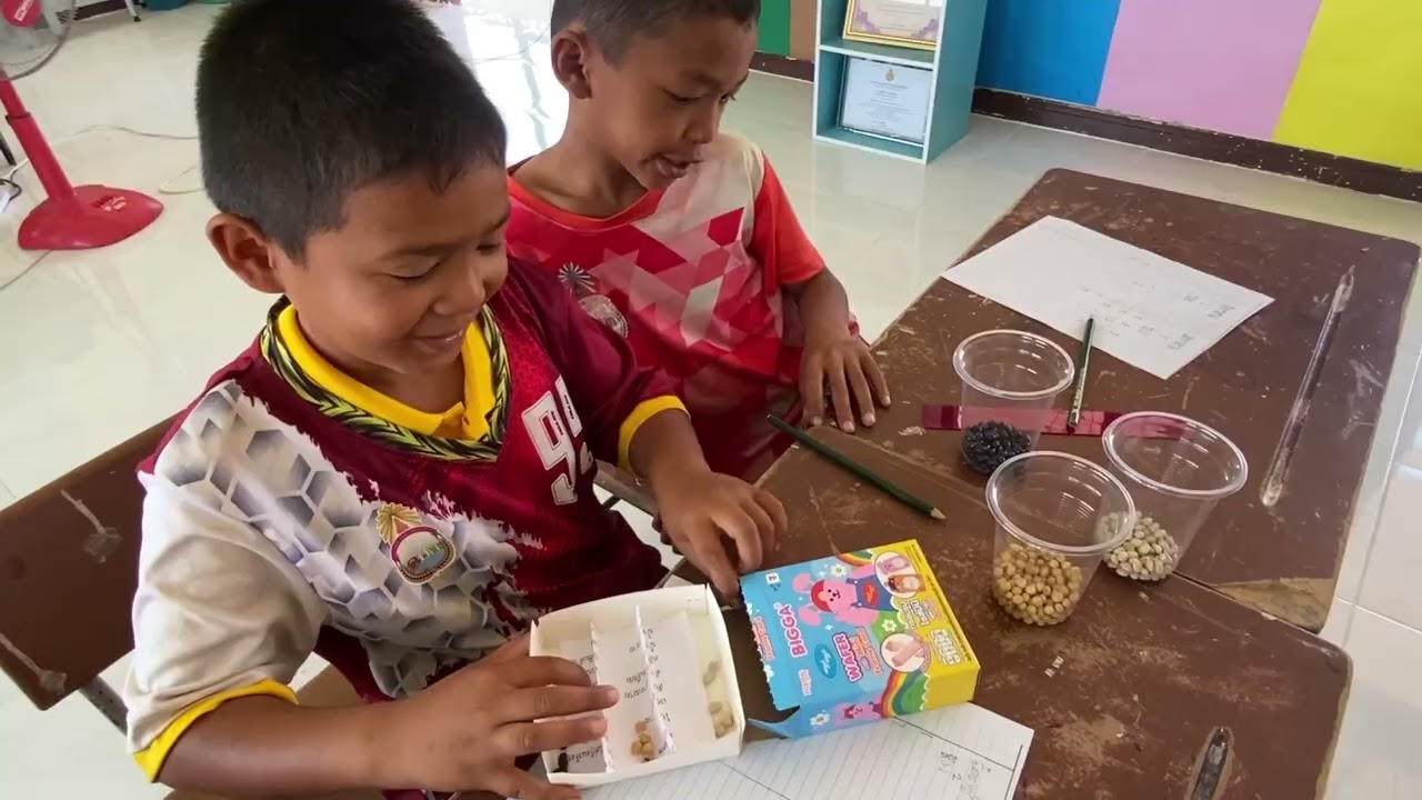 กิจกรรมบ้านนักวิทยาศาสตร์น้อย ชั้นประถมศึกษา กิจกรรมเรื่อง กล่องเขย่า