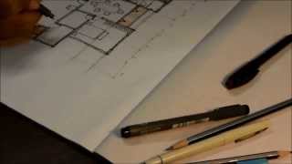 Here is a simple video to show how a architect sketches house floor plans. This video should help students as well as enthusiast 