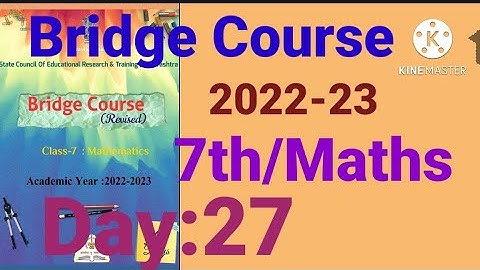 Class:7th||Mathematics||Bridge Course 2022-23||Day 27|| 7th Maths SemiEnglish ||English