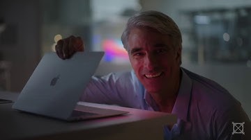 Craig Federighi wakes a MacBook from sleep (From Nov 2020 Apple Event)