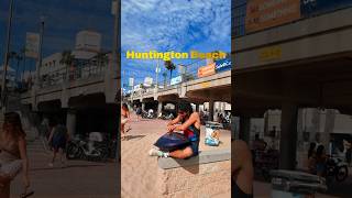 Hypnotic Handpan on the Huntington Beach Boardwalk 🌊 #handpan #streetmusic #shorts