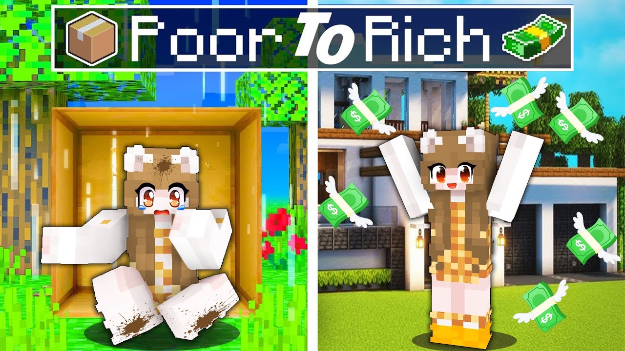 Going from POOR to BILLIONAIRE in Minecraft! - YouTube
