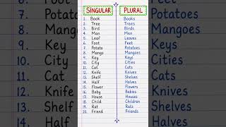 Singular and plural 20 | change the gender 20 | singular and plural