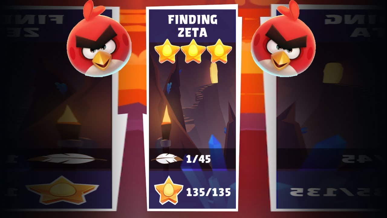 Angry Birds Reloaded 3 Stars On Finding Zeta Levels YouTube