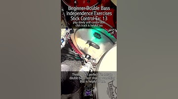 Drum Double Bass Independence Exercises from Stick Control ex.13 #shorts